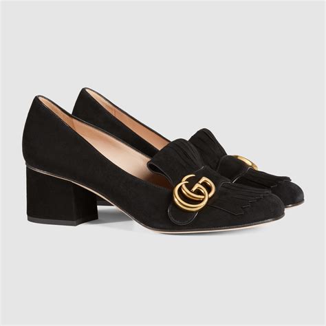 gucci marmont shoes mid heel